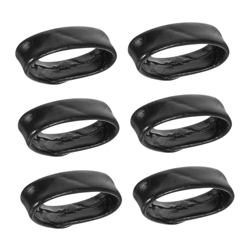 Hemobllo Correa De Reloj Soporte Anillo De Correa De Reloj Extraíble Cuero Genuino Negro 6 Piezas 18mm 20mm 22mm Flexible Uso Diario