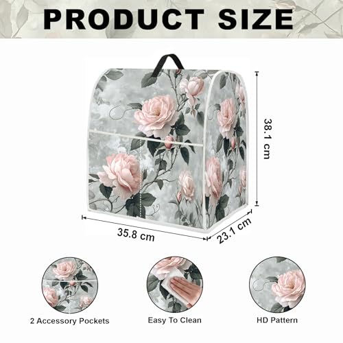 Image of Kitchen Dust Cover Compatible with 4.5 5 6 8 quart Stand Mixer | Kitchen Appliance Protective Covers with Top Handle and Pocket