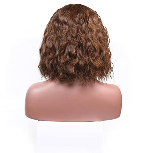 Platina Perucas Curtas Encaracoladas Castanho Bob Peruca Grande Ondulada Cabelo Longo Encaracolado P