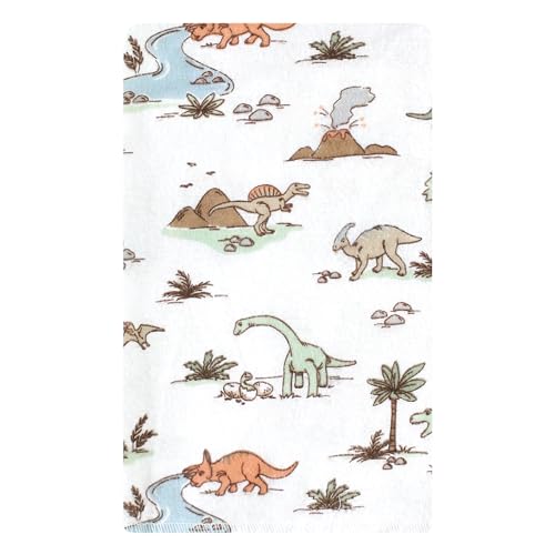 Image of Hudson Baby Unisex Baby Cotton Poly Flannel Burp Cloths, Dinosaur Adventures 10-Pack, One Size