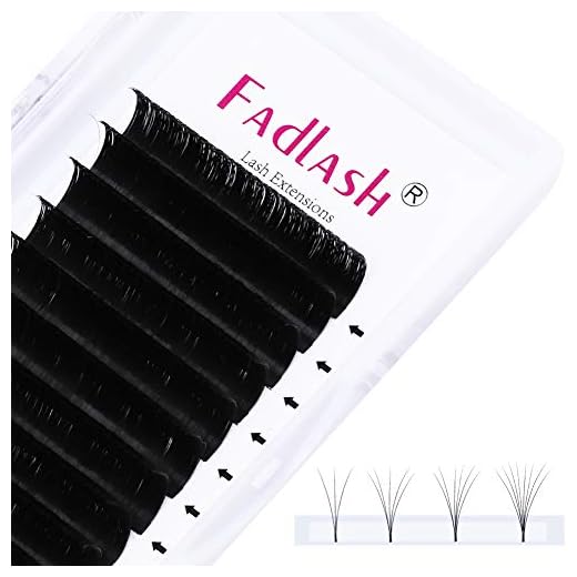 Volume Eyelash Extensions 0.07 D Curl Lash Extensions 15mm Easy Fanning Volume Lashes Professional Salon Use Fanned Blooming Lashes (0.07-D, 15mm)