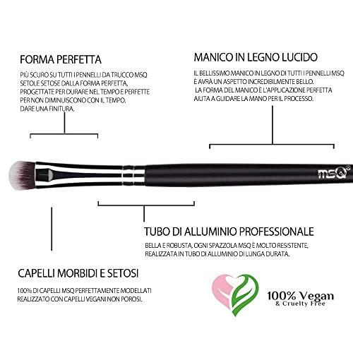 MSQ Augenpinsel Pinselset Makeup Lidschatten Pinselset Makeup Blender Pinsel Augen Blending Brush Augenpinsel Set Make up Pinsel Set Lidschattenpinsel (Silber)