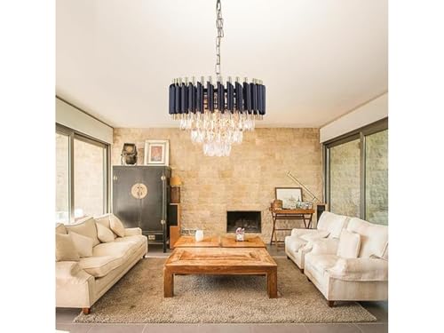 Image of Modern 3-Tiers Crystal Pendant Light Black Gold Round Ceiling Light Fixture (Antique, 300mm), 3 Colors Led Plate Included Warm White, Natural Light, Chandelier Light (L-30*B-30*H-70 Cm) A