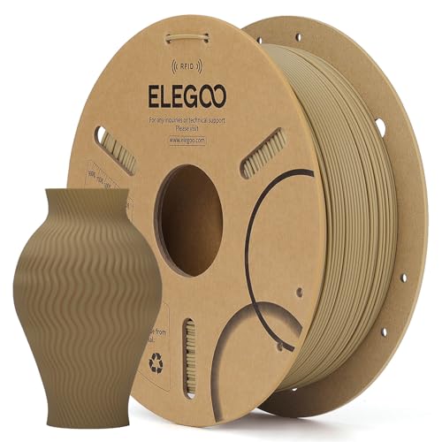 Image of ELEGOO RFID PLA 3D Printer Filament 1.75mm Wood Color 1KG