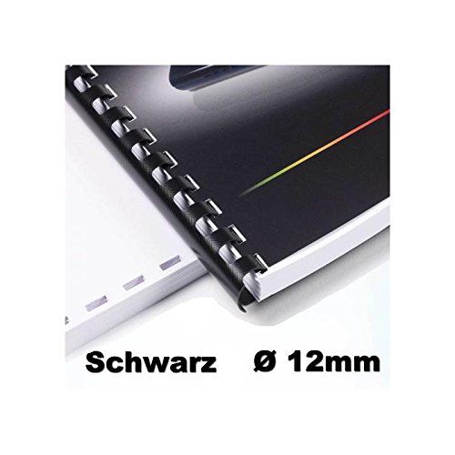 Image secondaire de Lot de 100 Peignes de Reliure Noir 12 mm - Pavo