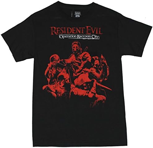 Resident Evil Operation Racoon City Mens T-Shirt - Special Operatives Team Image on Black (Extra Large)