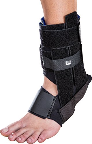 DonJoy RocketSoc Ankle Support Brace: Drytex, Left Foot, Large, Black