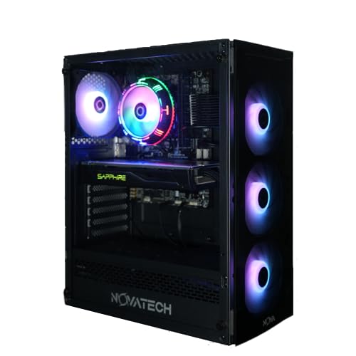 NOVATECH Gaming Desktop PC,Intel Core i5 3.3-3.7 GHz,Sapphire Radeon Nitro Rx 470 8GB GDDR5,16G RAM,512G SSD,WiFi,RGB Fanx4, W10P64, Gaming Desktop Computer NOVATECH Gaming Desktop PC,Intel Core i5 3.3-3.7 GHz,Sapphire Radeon Nitro Rx 470 8GB GDDR5,16G RAM,512G SSD,WiFi,RGB Fanx4, W10P64, Gaming Desktop Computer