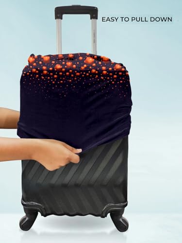 Image of Cortina Eco-Friendly Abstract Print Luggage Protective Cover|Large|Fits 26-30 Inch Luggage|Polyester-Spandex|72cm (28 inch)|Travel Suitcase Protectors|Anti Scratch|Pack of 1|Blue 10