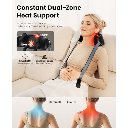 Image of BOB AND BRAD D5 Pro Plus Massage Gun with Heat and Shiatsu Neck Massager