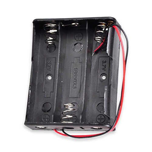 18650 Battery Holder with Leads, Besmelody 3 x 3.7v 18650 Battery Storage Box Case 3-Slot - 6
