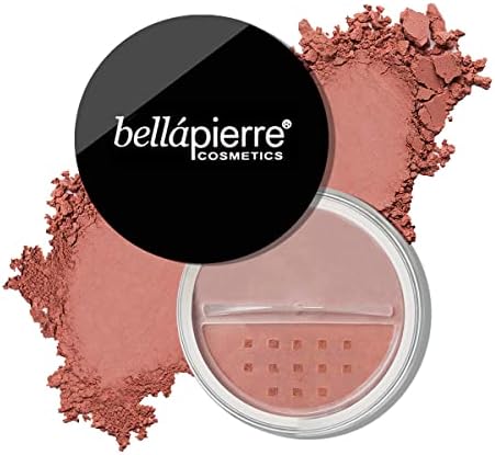 bellapierre Mineral Blush | Warm Dewy Complexion | Non-Toxic & Paraben Free | Hypoallergenic | Loose Powder - 0.3-Ounce – Suede