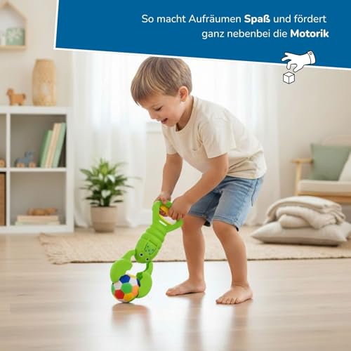 alldoro 60179 Sandgreifer Hummer grün, Robustes Sandspielzeug für Kinder, Sandkasten-Krabbe, leicht & einhändig bedienbar, 34 cm