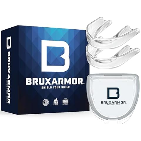 BruxArmor Nightguard - Bruxism Mouth Guard for Bruxism Relief and Grinding Relief, Professional Custom Fit Brux Night Guard, 2 Pack (Clear) Cover