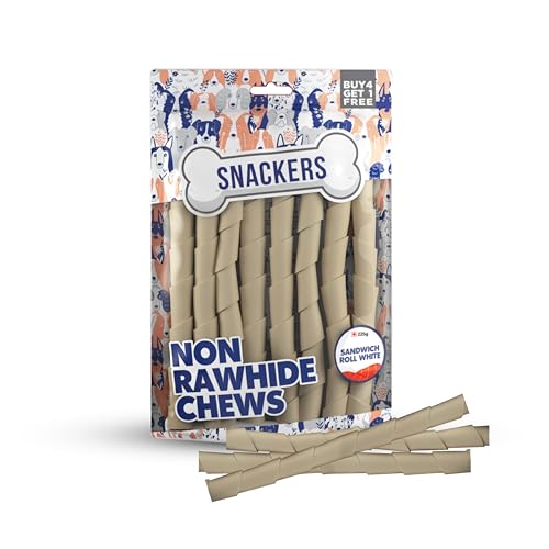 Image of Non-Rawhide Chews Sandwich Roll White for Dogs (225g, Pack of 2), Safe & Digestible Treats