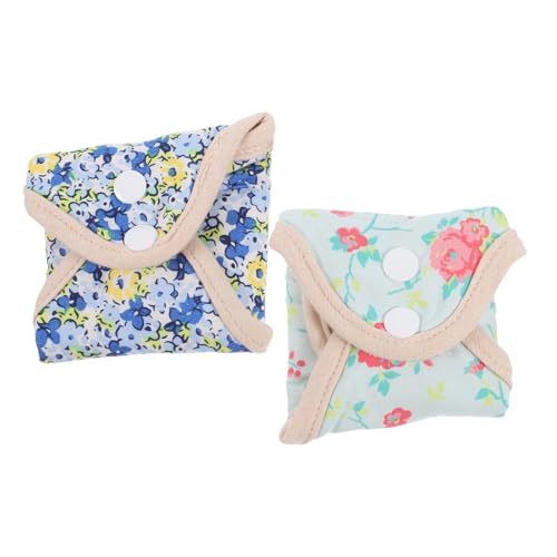 Healeved Washable Menstrual Sanitary Napkin Reusable Cotton Sanitary Pad Fan-Shaped Wings Portable Women Menstrual Supplies for Period Use Random Style