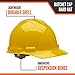 Malta Dynamics Hard Hat – Cap-Style Construction and Safety Hard Hats for Men and Women, 4 Pt. Hard Hat Suspension System, OSHA & ANSI Compliant, Made in The USA (1 Pack, Yellow)