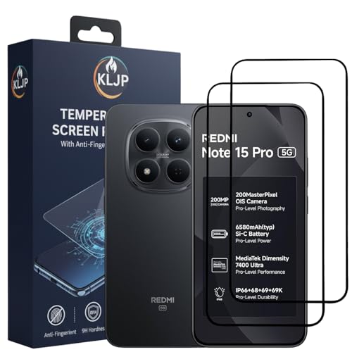 Image of Gorilla Tempered Glass For Redmi Note 15 Pro With Installation Kit | Edge to Edge Coverage | Black (Pack Of 2)