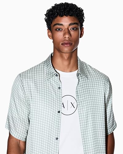 Armani Exchange Men's Essential, Covered Closure down Side Logo Patch Trenchcoat, Blue, S – Ansicht 2