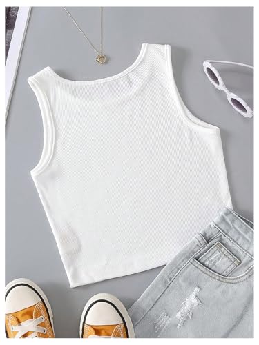 SOLY HUX Women's Letter Graphic Tank Tops Crewneck Sleeveless Going Out Summer Crop Top2