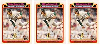 (3) 1989 Topps Woolworth Baseball Highlights Baseball #20 Dennis Eckersley Trading Card Lot Oakland Athletics