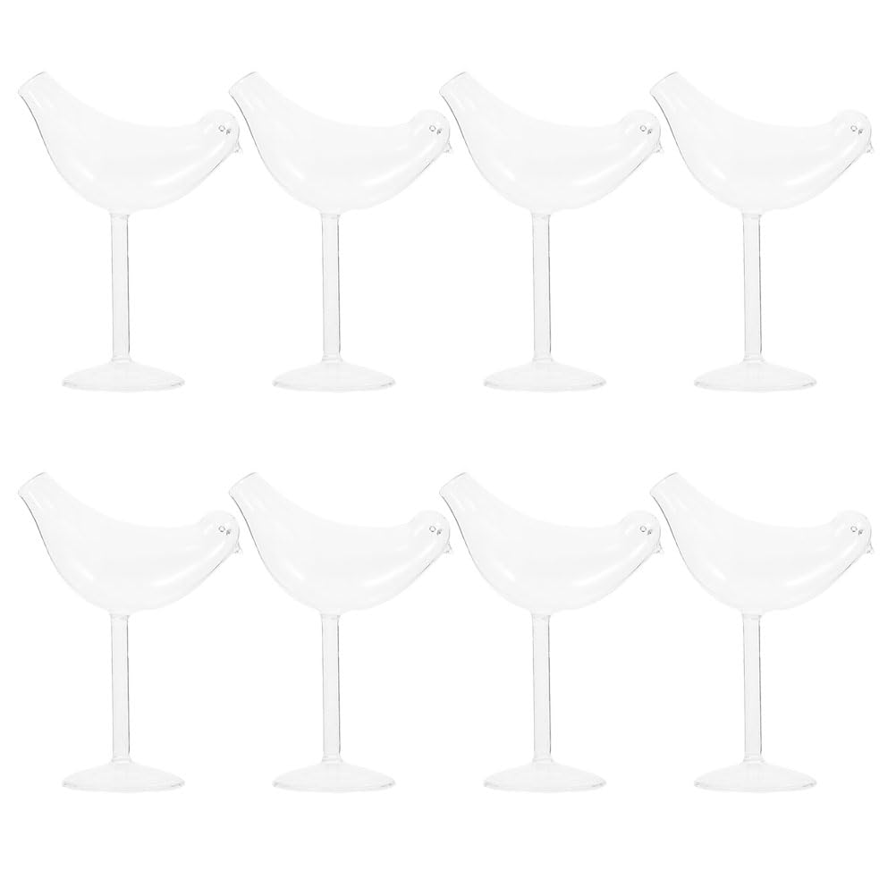 Verres à vin oiseau lot de 8 pour sublimer les tables de restaurants et bureaux