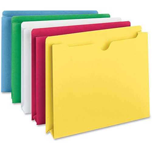 Smead File Jacket, 2" Expansion, Assorted Colors, Letter Size, 10/pk