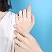 Dankadi Simple Fashion S925 Sterling Silver Ring Smooth Plain Dome Comfort Solid Silver Ring Wedding Engagement 3.5 mm Ring Size 3-13#(Fashion style, 9)