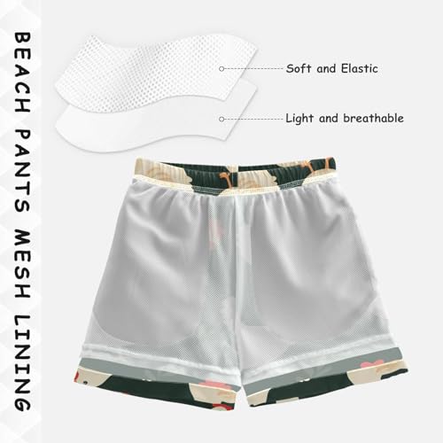 OREZI Boys Swim Trunk Shorts Farm Chicken Seamless Bathing Suit4