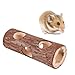 Tubo di criceto di legno per animali Esercizio per masticare giocattolo per coniglio Furetto di cavia(L)