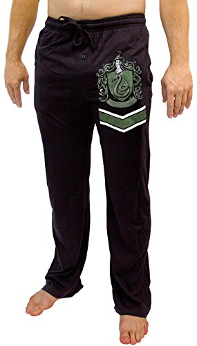 Harry Potter Slytherin House Crest Print Men's Sleepwear Sleep Pajama Pants Small