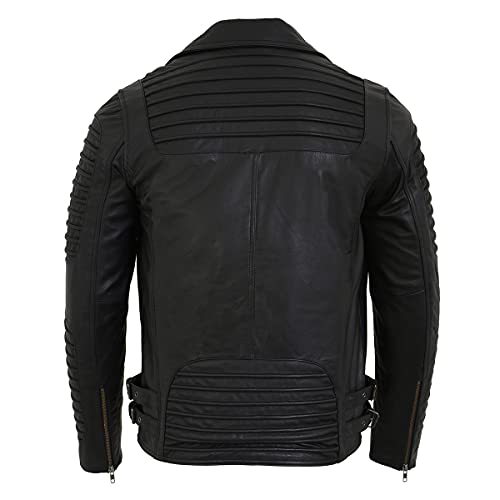 Milwaukee Leather SFM1885 Men's Black Leather Fashion Jacket with Piping Design2