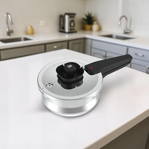 Image of Butterfly Duo Curve SS 2L Pressure Cooker|Induction Base | Halo Crown Spill filter| | Patented Pressure Lock Handle(4th Level Safety) | Float mechanism powered Optimal Steam Cooking | 5 Years Warranty