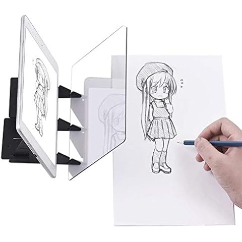 Optical Drawing Projector Painting Tracing Board, Sketch Drawing Board, Easy Kit for Draw Reflected Image on Sketch Book & Pad Cover