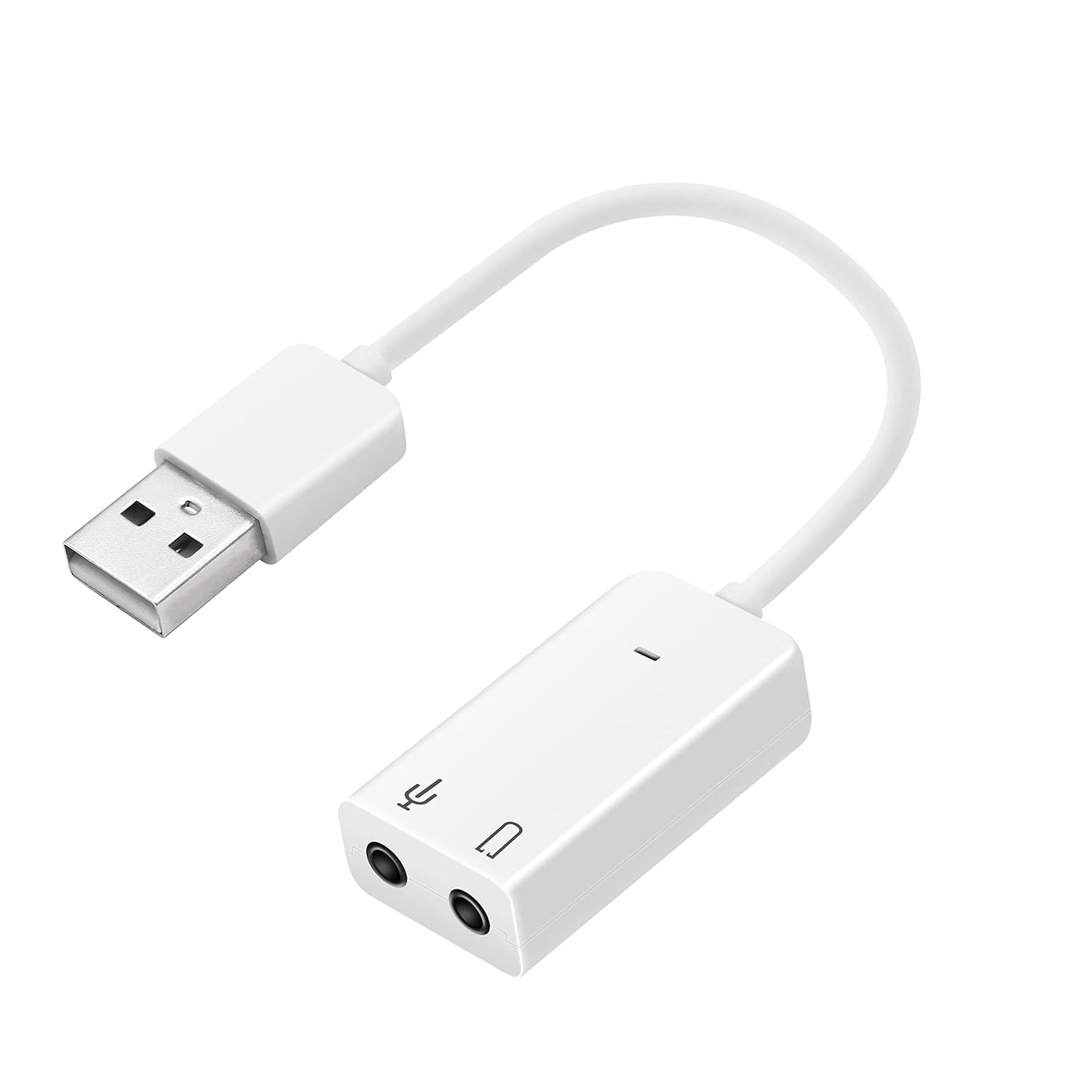 ikis USB External Sound Card Adapter, Dual Channel Audio Interface Compatible with Desktop, Laptop, PS4, Tablet, Voice Synchronization for Speakers, Headset, Microphone