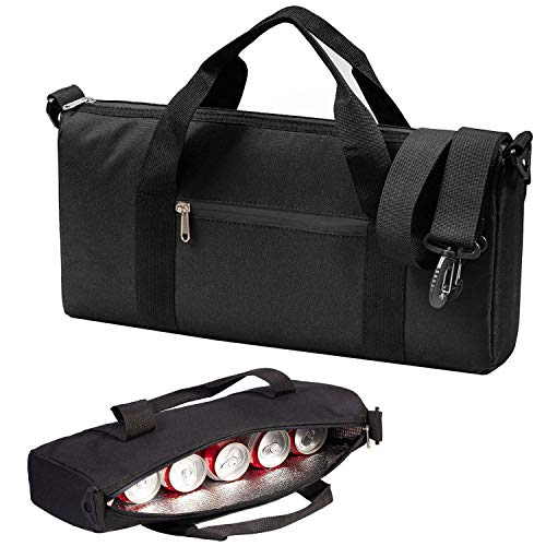 LLYWCM Golf Cooler Bag - Insulated Sided Soft Cooler Hold 6 Pack of Cans or 2 Wine Bottles with Heavy Duty Handle Adjustable Shoulder Strap
