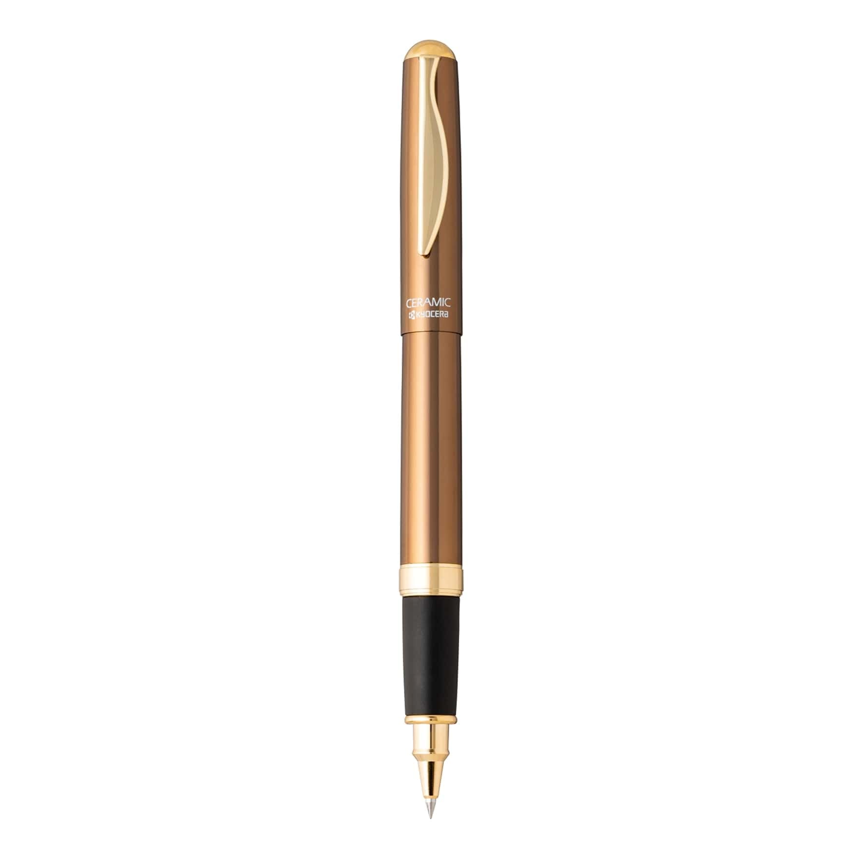 Kyocera Tintenschreiber CERALINER KCB-20 bronze | Aluminiumgehäuse, wasserbasierte Tinte, ergonomische Griffzone, hergestellt in Japan, langlebig, für Büro und Studium