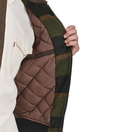 Image of Levi's Men's Mixed Media Western Plaid Bomber Jacket