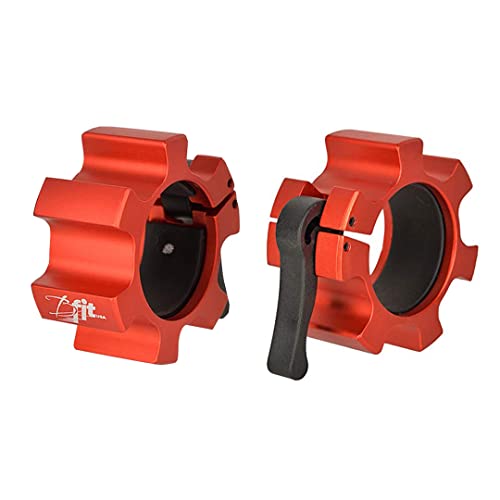 Image of B fit AB17027 Olympic Collar Locking Bar Clip, 2 inch (Red)