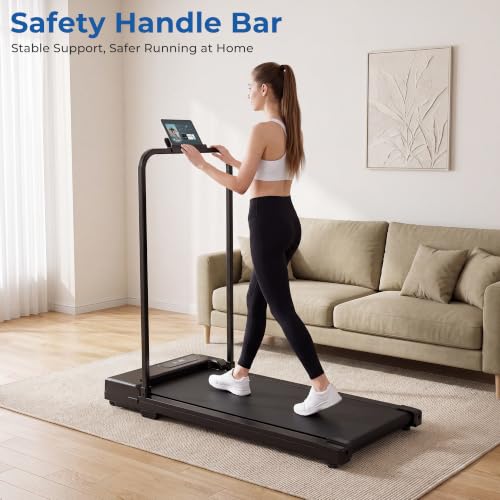 Walking Pad, Treadmill with Handle Bar Foldable Treadmills for Home Indoor Under Desk Portable Compact Electric Walk Pads Small Spaces Office Folding Mini Walking Running Quiet Red Qyraenix - image 7