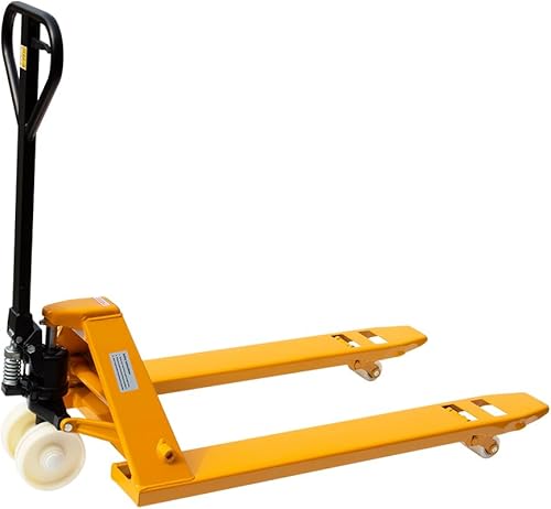 6,600 libras. Gato de palet de servicio pesado 27 pulgadas de ancho x 48 pulgadas de largo Tamaño de la horquilla Manual Pallet Jack Hand Truck