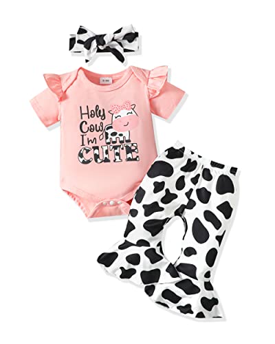 Image of Renotemy Newborn Infant Baby Girl Clothes Summer Outfits Infant Romper Pants Cute Toddler Girl Clothes Gift Set