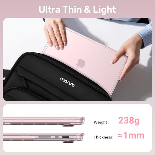 Image of MOSISO Compatible with MacBook Pro 14 inch Case M5 M4 M3 M2 M1 2026-2021 | Enhanced Shock-Absorbing Perimeter Matte Hard Case, A3427 A3426 A3434 A3112 A3185 A3401 A2918 A2992 A2779 A2442, Pink