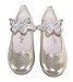 Zapatos de bailarina para niñas con adornos de mariposas, color plateado, color...
