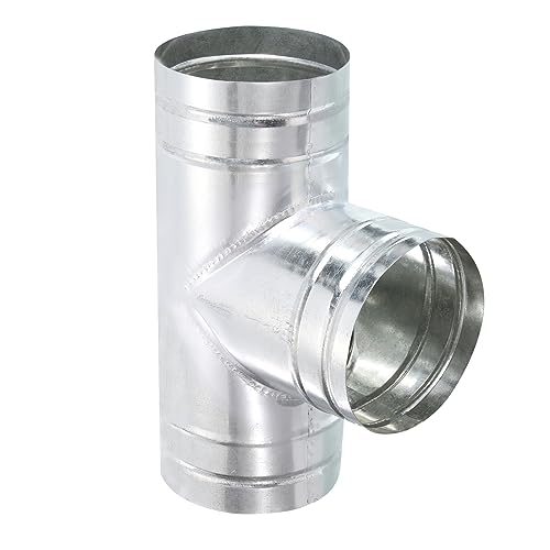 PATIKIL 5 Inch 3 Way Duct Splitter, Tee Connector Air Vent Duct Hose Exhaust Pipe Adapter for Dryer Exhaust Fan Vent Systems HVAC