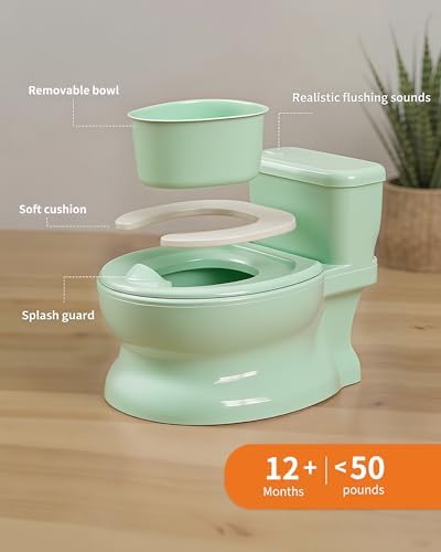 PipNest Toddler Potty Training Toilet, Flush Sound, Liners, Removable Seat - 3