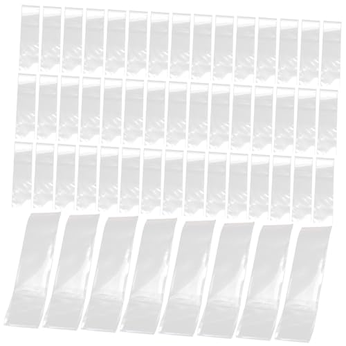 NUOLUX 500個 入り長型透明自粘袋 素材使用 歯ブラシ ストロー収納に 使いやすいセルフシーリングバッグ 店舗 ショップ用パッケージング