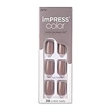 KISS imPRESS Color Press-On Manicure, Gel Nail Kit, PureFit Technology, Short Length, “Taupe...