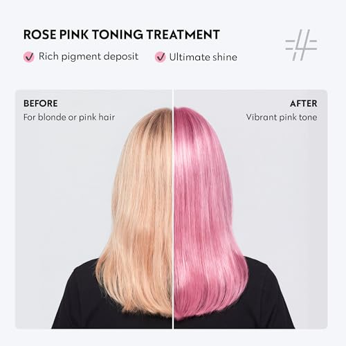 Image of FOUR REASONS Color Mask, Rose Pink (27 Colors) - Hair Gloss & Color Depositing Conditioner - Semi Permanent Hair Toner for Color-Treated Hair Color For Women - Vegan & Cruelty-Free - 6.76 fl oz