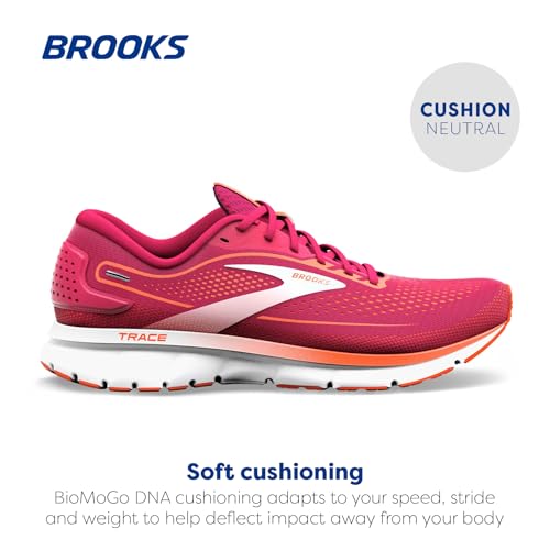 Brooks Women’s Trace 2 Neutral Running Shoe - Sangria/Red/Pink - 5 Medium